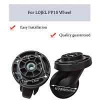 For LOJEL PP10 Black Circle Nylon Luggage Wheel Trolley Case Wheel Pulley Sliding Casters Universal Wheel Slient Wear-resistant