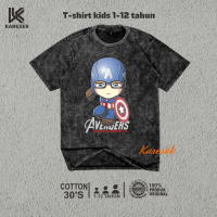 Baju kaos distro anak  laki-laki/perempuan washing cotton combet 30s