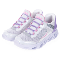 SKECHERS FLEX GLIDE 珍珠白 紫色 女童 瞬穿 舒適科技 運動鞋 319055LWHT 小朋友