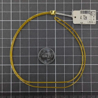 Emas 916,Rantai Leher Mesin All Jz Padu 0.13cm Design:8043<Y0572>L916B(YT)-Size: 52.5cm