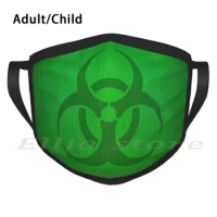 Green Poison Gas Biohazard Funny Print Reusable 2934 Scarf Face Mask Biohazard Symbol Danger Gas Poison Green Nurgle