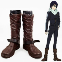 Anime Noragami Yato Cosplay Shoes Men Women Leather Boots Custom Size Free Shipping