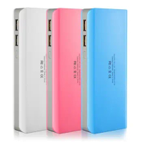 13000mah Power Bank Case External Batteries Portable Mobile Phone Backup Bank with Two USB Interface Charger Portable Power Bank