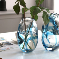 玻璃花瓶透明插花水養鮮花ins輕奢水晶玻璃器皿擺件