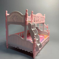 Mainan Rumah Permainan Puteri, Tampan, untuk Kanak-kanak, Katil Berganda, Bilik Tidur Dua Tingkat, P