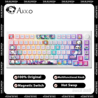 Akko MOD007PC Mechanical Keyboard Multifunctional Knob Magnetic Switch Gaming Keyboard Gasket Hot Swap RGB FPS Pc Gamer Varolant