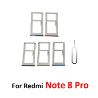 Sim Card Holder For Xiaomi Redmi Note 8 Pro Mobile Phone New Micro SD Card Tray Adapter Slot + Tools