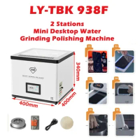 TBK 938F Mini Desktop Grinding and Polishing Machine 2 Stations For iPhone X 12 13 14 LCD Screen Display Scratch Removal Repair