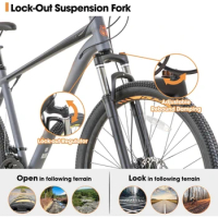 27.5 inch Mountain Bike 21 Speeds, Lock-Out Suspension Fork, Aluminum 18 inch Frame Hydraulic Disc-Brake for Men Women