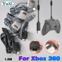 1 piece For Xbox 360 USB Charging Cable 1.5M Power Supply Charger Cord Single Double Ring Gamepad Controller Accessaries