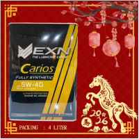 EXN ENGINE OIL - CARIOS SAE 5W-40 API SP ACEA A3/B4 FULY SYNTHETIC - 4 LITER-  MINYAK ENJIN