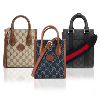 【GUCCI 古馳】671623 / 699406 經典GG LOGO系列迷你中性款手提單肩斜背手機包(多色可選)