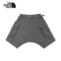 【The North Face】北面UE男款灰色舒適透氣附可調節腰帶休閒短褲｜88650UZ
