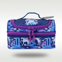 Australia Smiggle Original Lunch Bag Girls Star Unicorn Bento Bag Fruit Lunchbox Clutch Portable Waterproof 9 Inches