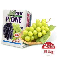 【WANG 蔬果】日本空運大串麝香葡萄(2房禮盒/約1kg)