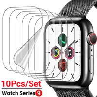 For iWatch Series 9 41/45MM Screen Protectors Soft Hydrogel Film for Apple Watch Series 9 Smartwatch Accessories Protective Film