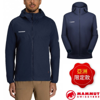 【MAMMUT 長毛象】男 GRANITE SO Hooded Jacket AF 防潑水軟殼連帽外套.夾克_1011-00322-5899 海洋藍