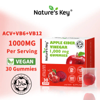 Nature's Key ACV Gummies Halal KKM 1000mg Halal Sijil Sah 1000mg ACV per Serving Vegan Friendly 30 G