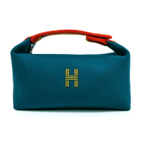 【Hermes 愛馬仕】Bride-a-Brac Rocabar 羊絨便當袋(小/藍/橘)