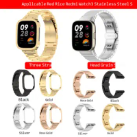 uhgbsd Suitable For Redmi3 Red Rice Watch 3 Three Bead StainleSS Steel Strap MI Lite One Metal