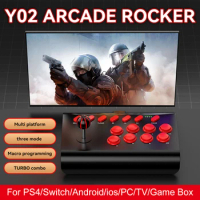 Portable Arcade Fight Stick Street Fighter Arcade Game Fighting Joystick with Turbo &amp; Macro Function For PS3/PS4/Nintendo Switch