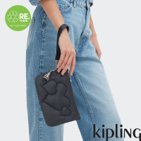 Kipling 暗夜黑心型絎縫造型多層配件包-CREATIVITY XL