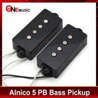 Open Alnico 5 PB P Bass Pickup Humbucker Pickup Bass 4 String Alnico V Black for PB Bass Parts Replacement