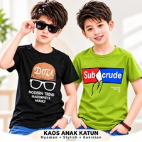 No Brand Kaos Anak Laki Laki Baju T Shirt Usia 3-16 Tahun Bahan Katun Premium TS-007 / TS-008 140