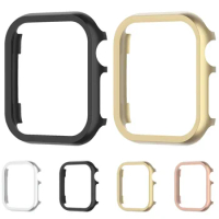 Metal Cover for Apple Watch Series Ultra 8 9 49mm 7 41mm 45mm iWatch 9 8 SE 40/44mm Aluminium Alloy Protective Case Bumper Frame