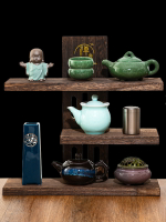 桌面博古架小型 實木中式茶杯茶具茶壺收納架多寶閣擺件展示架