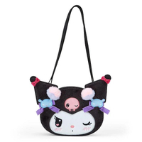 【震撼精品百貨】酷洛米_Kuromi~Sanrio 日本SANRIO三麗鷗 酷洛米絨毛造型斜背包*37558