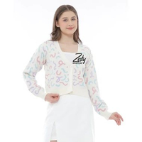 NEWSHOPPELAND - Zesty Confetti Knit Cardigan Pastel
