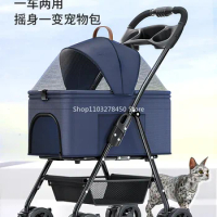 Portable Foldable Pet Trolley Dog/Cat Outing Separation Cage