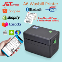 Thermal Printer Waybill PDF Printer For Shipping Label Shopee Lazada Mini Destop Wireless Bluetooth and USB Port Printer