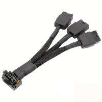 Cáp Bộ Chuyển Đổi Nguồn, 16 AWG, PCIE 5.0, 12VHPWR, 3X8 Pin Đến 16 Pin (12 + 4 Pin), Góc Phải 90 Độ