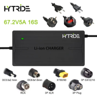 HYTRIDE 60V 5A Lithium Battery Charger 67.2V 5A Li-ion Charger 110-220V for 16S 60V 67.2V Ebike Scooter Battery (CE Approved)