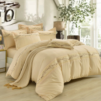 織眠家族 40支x萊賽爾 緹花設計 兩用被床包組-典雅樂章(雙人)