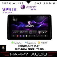 Head Unit Android 11,8 inch Ram 8/256GB VENOM Purple VP9 IX AURORA OEM HONDA CRV NON HYBRID 2023-NOW