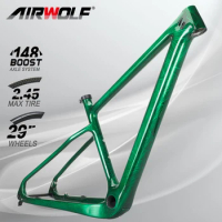 AIRWOLF Mtb 29 Carbon Frame Boost 148x12mm XC Hardtail Mountain Bike frame Carbonio+Crystal liquid polymer T1000 Mtb Framework