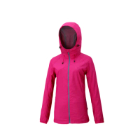 【Fit 維特】女-輕量防風防潑水連帽保暖外套-桃紅色-MW2301-15(女裝/連帽外套/機車外套/休閒外套)