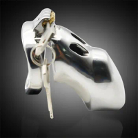 Cock Cage Penis Lock Male Chastity Device Erotic Sex Toys for Men Stainless Steel CB6000