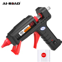 DIY Hot Melt Glue Gun with Glue Stick 11mm 90-170W 110V-240V Mini Removable Thermo With Holder Electric Heat Temperature Repairs