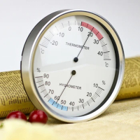 Round Analog Hygrometer Thermometer Hygrometer for Indoor Humidity Gauge Meter