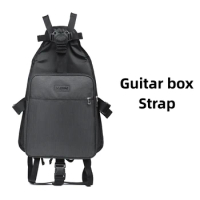 Guitar Box Strap Backpack Auxiliary Case Black Acoustic Electric Bass Convenience Easy Carry Light Hard Soft Travel
