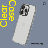 犀牛盾 iPhone 16/Plus/Pro/Pro Max Clear 透明防摔手機殼(終身黃化保固)-相機鍵開孔版