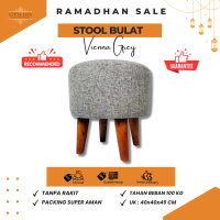 Stool/ Kursi Sofa / Puff Bulat Stool 40 x 40cm VIENNA ABU