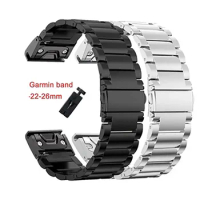 Metal Strap For Garmin Fenix 7X Pro 6X 5X Plus Instinct 2X Epix Pro Quickfit Strap For Garmin Tactix 7 AMOLED Watchband