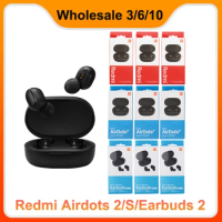 Wholesale3/6/10pcs Xiaomi Redmi Airdots 2 Bluetooth 5.0tws Waterproof Headphones Fone Xiaomi Earbuds Basic 2 In-Ear Headphones