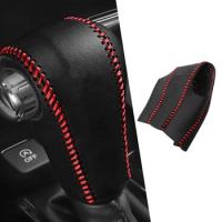 Genuine Leather Car Shift Knob Protection Cover for Honda Vezel HRV HR-V 2014 - 2019 2020+ AT Gear Shift Collars