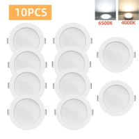 10PCS LED Downlight Recessed Ceiling Lamp 5W 7W 9W 12W 20W 220V LED Lights for Kitchen Living Room Cabinets Spot Lighting